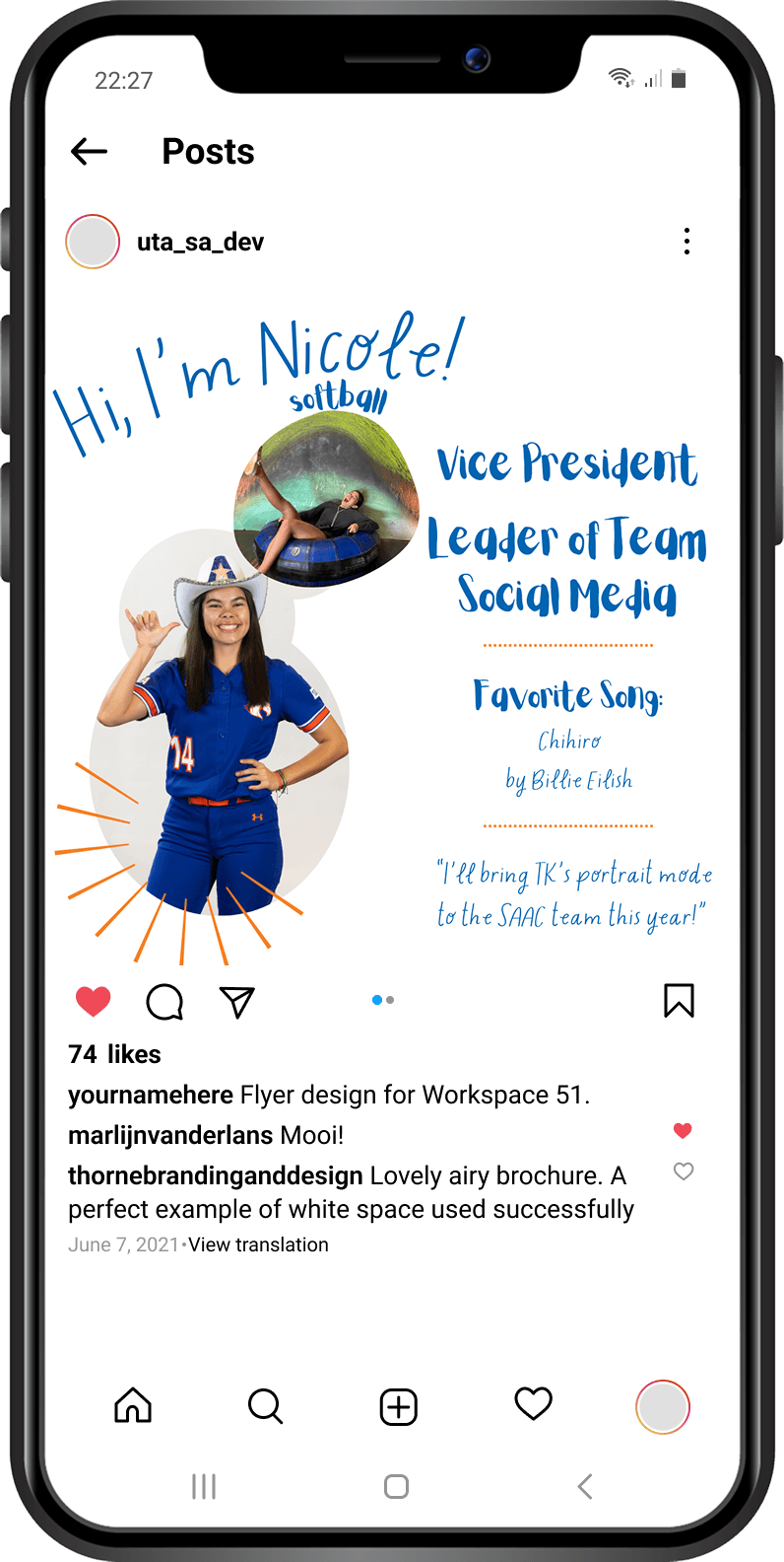 UTA SAAC officer introduction post