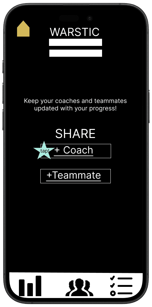 Original Warstic app player profile screen